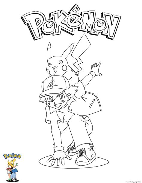 Ash And Pikachu – Coloring Pages and Books in PDF